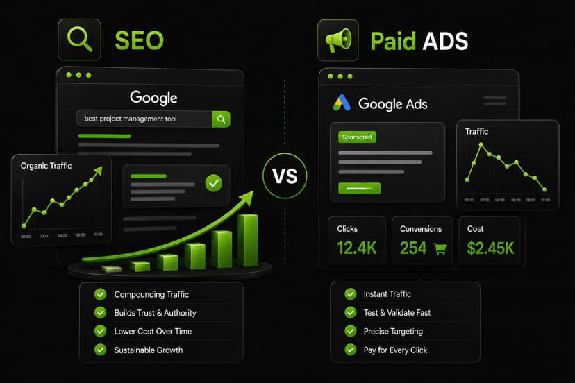SEO vs. Paid Ads Which Growth Strategy Is Right for Your Startup?